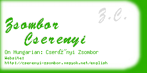 zsombor cserenyi business card